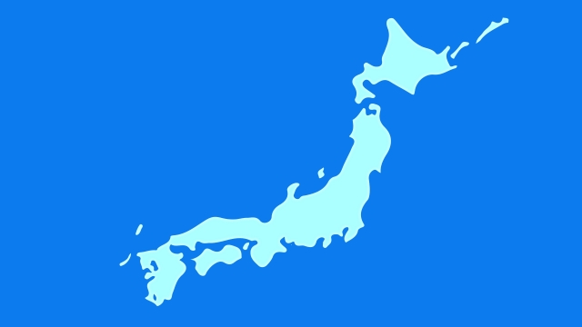 日本地図 県名表示や白地図のダウンロード