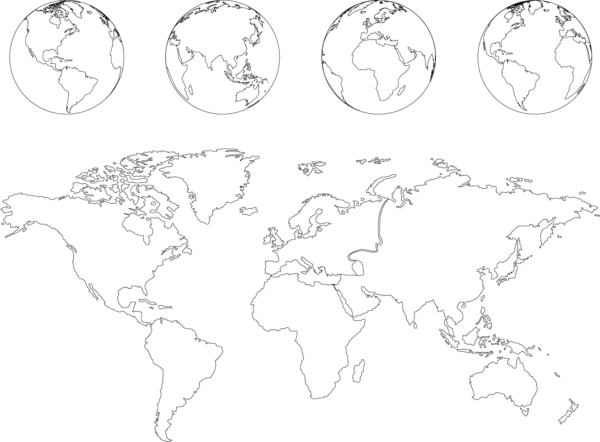 一番欲しい 世界地図 白地図 ヨーロッパ中心 Trendeideas5